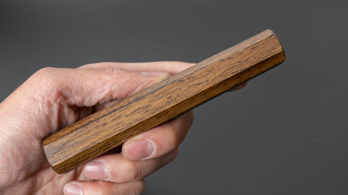 Hitohira KMT Lacquered Mono Oak Handle Dark (Santoku) - HITOHIRA