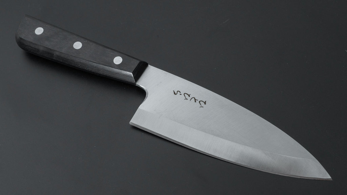 Hitohira Hiragana Deba 150mm Pakka Handle (No Bolster) - HITOHIRA