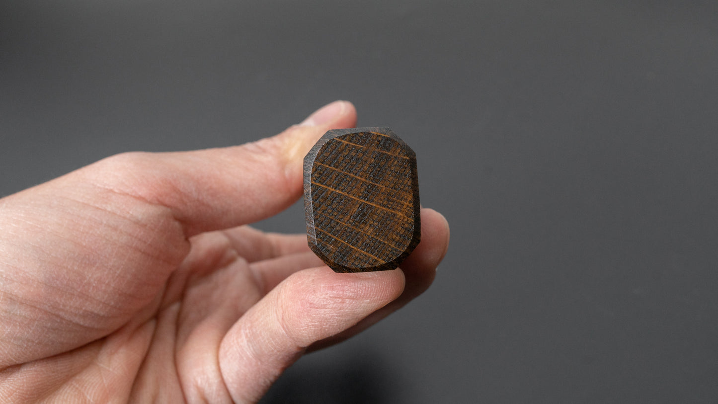 Hitohira KMT Lacquered Mono Oak Handle Dark (Santoku) - HITOHIRA