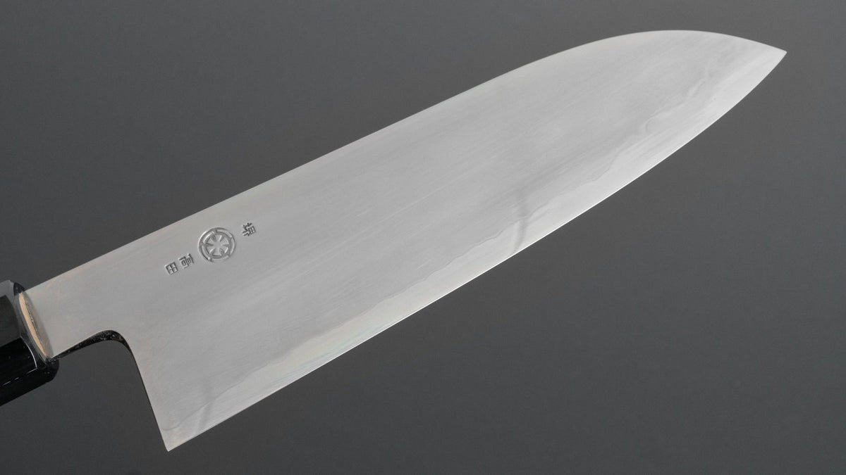 Takada no Hamono Blue #2 Suiboku Santoku 180mm Ho Wood Handle - HITOHIRA
