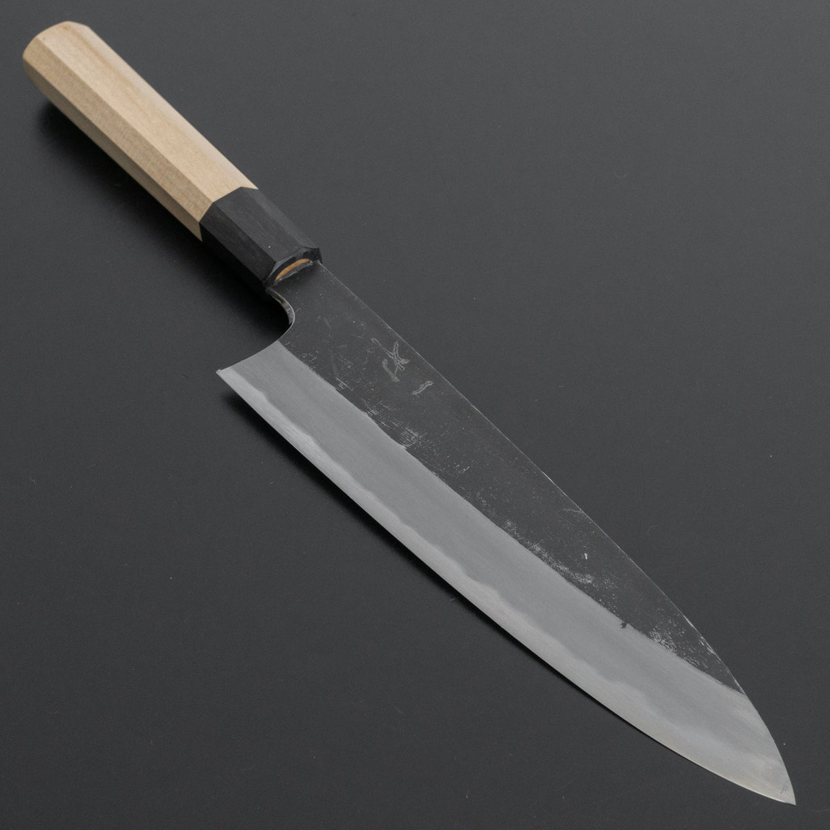 Hitohira Togashi White #2 Kurouchi Gyuto 210mm Ho Wood Handle - HITOHIRA