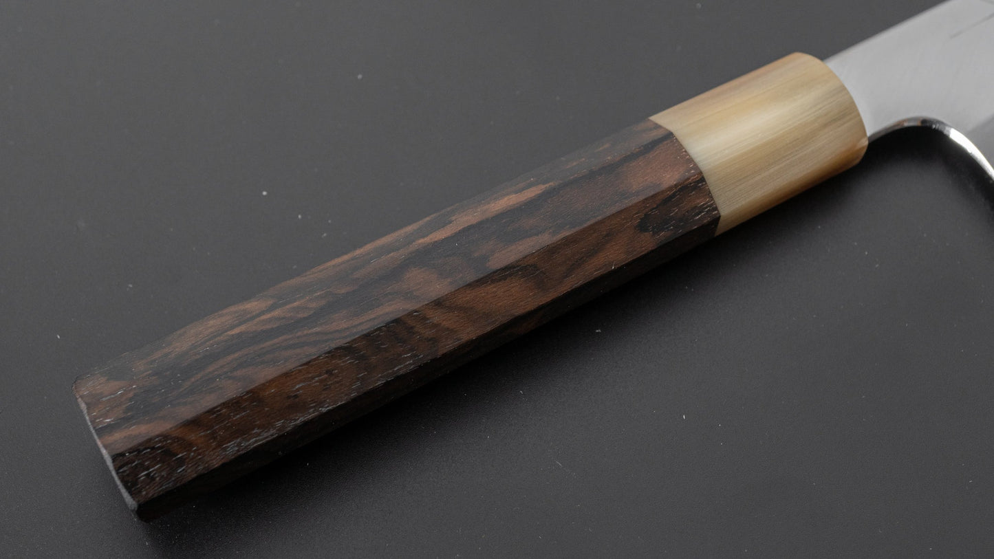 Hitohira Togashi White #1 Stainless Clad Migaki Utility 165mm Ziricote Handle - HITOHIRA