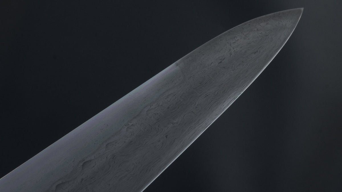 Hitohira Shiraki Yohei Blue #1 Mizu-Honyaki Limited Gyuto 240mm Taihei Ebony Handle (#2) | HITOHIRA