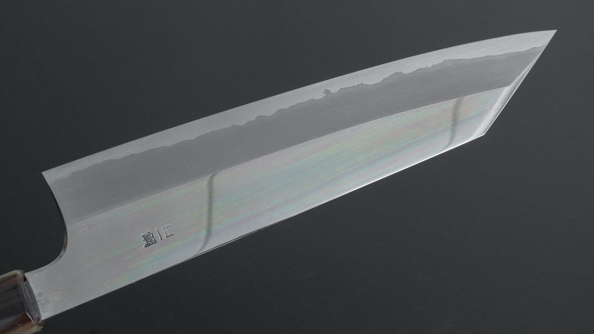 Hitohira Togashi White #1 Stainless Clad Kiritsuke Gyuto 210mm Taihei Ebony Handle (Mirror Polished) - HITOHIRA