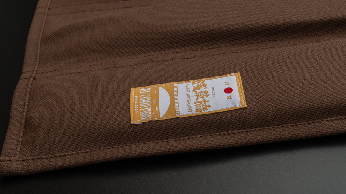 HI-CONDITION Hanpu Canvas 6 Pockets Knife Roll Brown - HITOHIRA