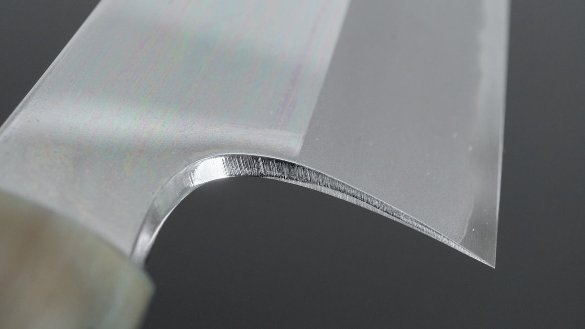 Hitohira Togashi White #1 Stainless Clad Kiritsuke Gyuto 210mm Taihei Ebony Handle (Mirror Polished) - HITOHIRA