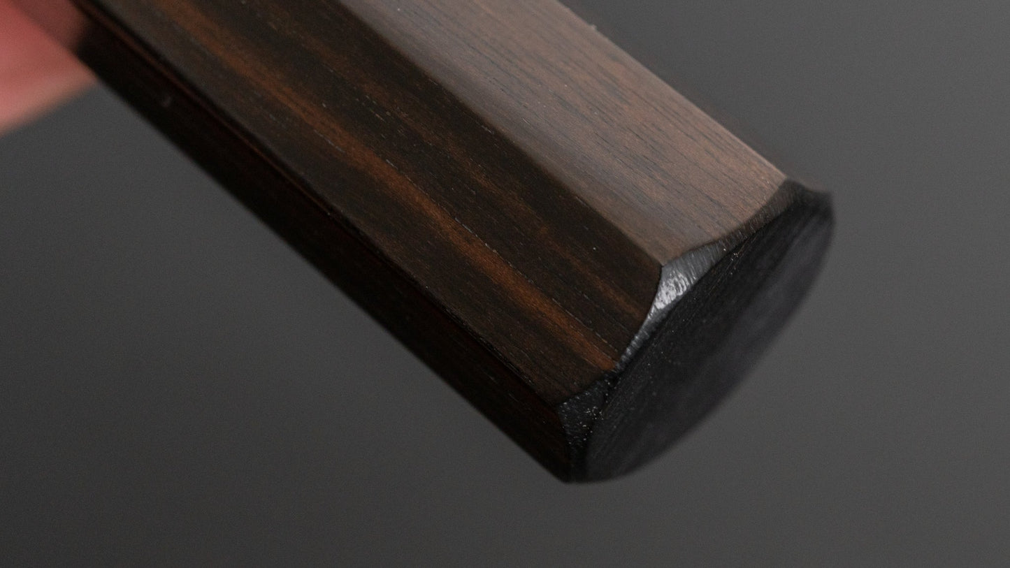 Taihei Makassar Ebony Octagonal Handle (Usuba 180mm) - HITOHIRA