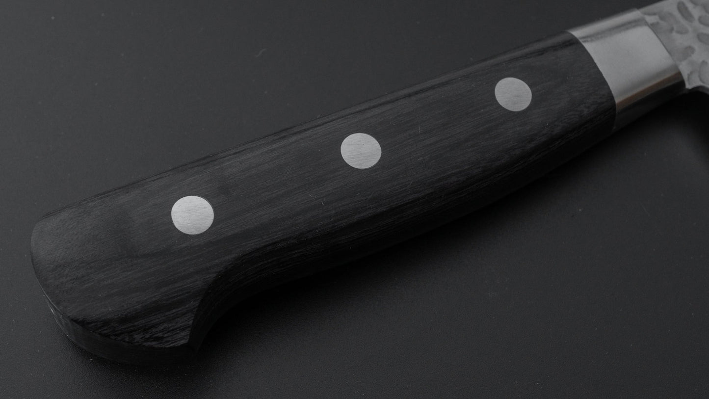 Hitohira Imojiya ST Tsuchime Damascus Gyuto 210mm Pakka Handle (Yo) - HITOHIRA
