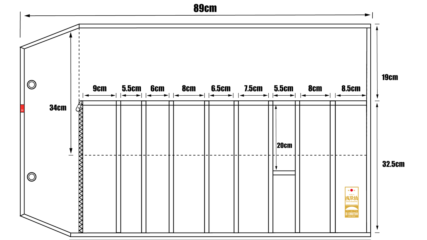 HI-CONDITION Hanpu Canvas 9 Pockets Knife Roll OD - HITOHIRA
