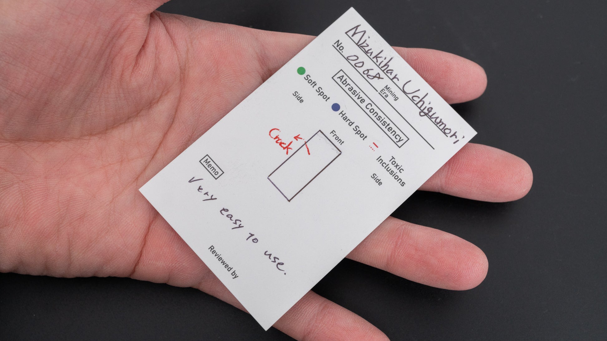 Hitohira Picked Mizukihara Uchigumori Natural Stone (No.0068)