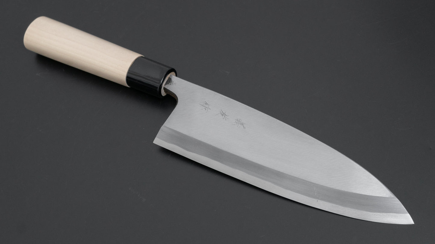 Morihei Yoshitomo Deba 195mm Poplar Handle - HITOHIRA