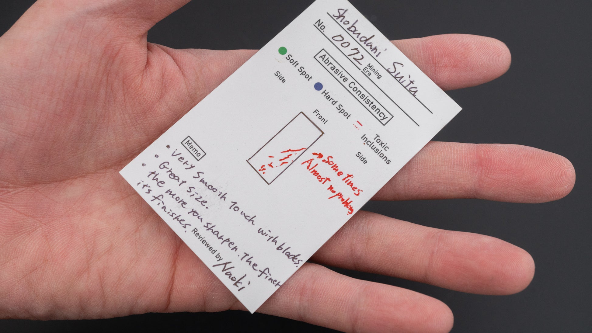 Hitohira Picked Shobudani Suita Natural Stone (No.0072)