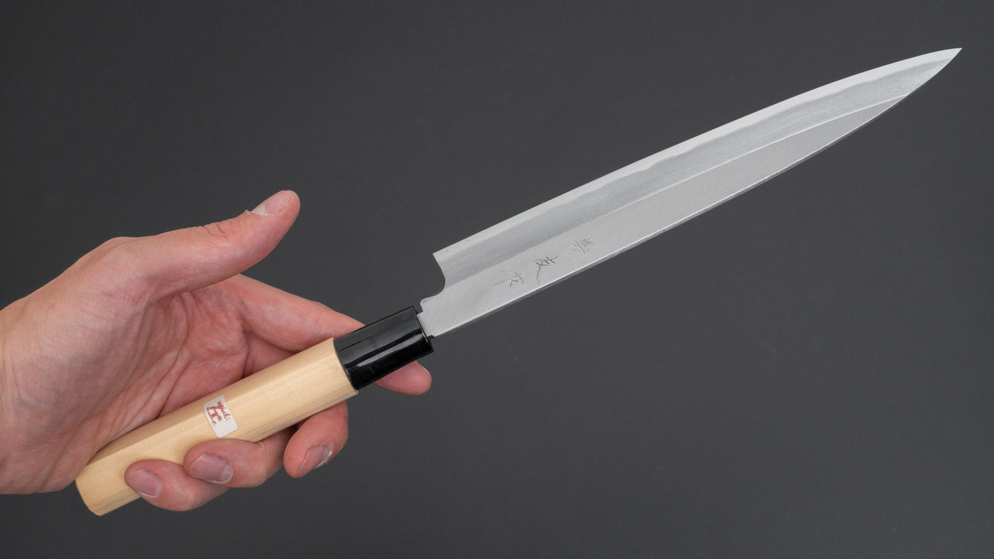 Morihei Yoshitomo Left-Handed Yanagiba 210mm Poplar Handle - HITOHIRA