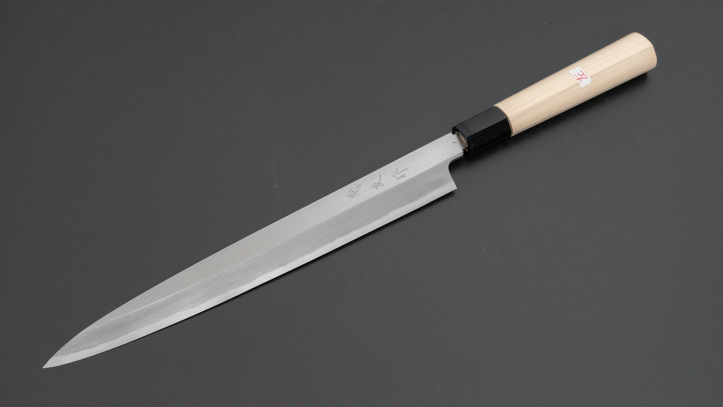 Morihei Yoshitomo Left-Handed Yanagiba 270mm Poplar Handle - HITOHIRA