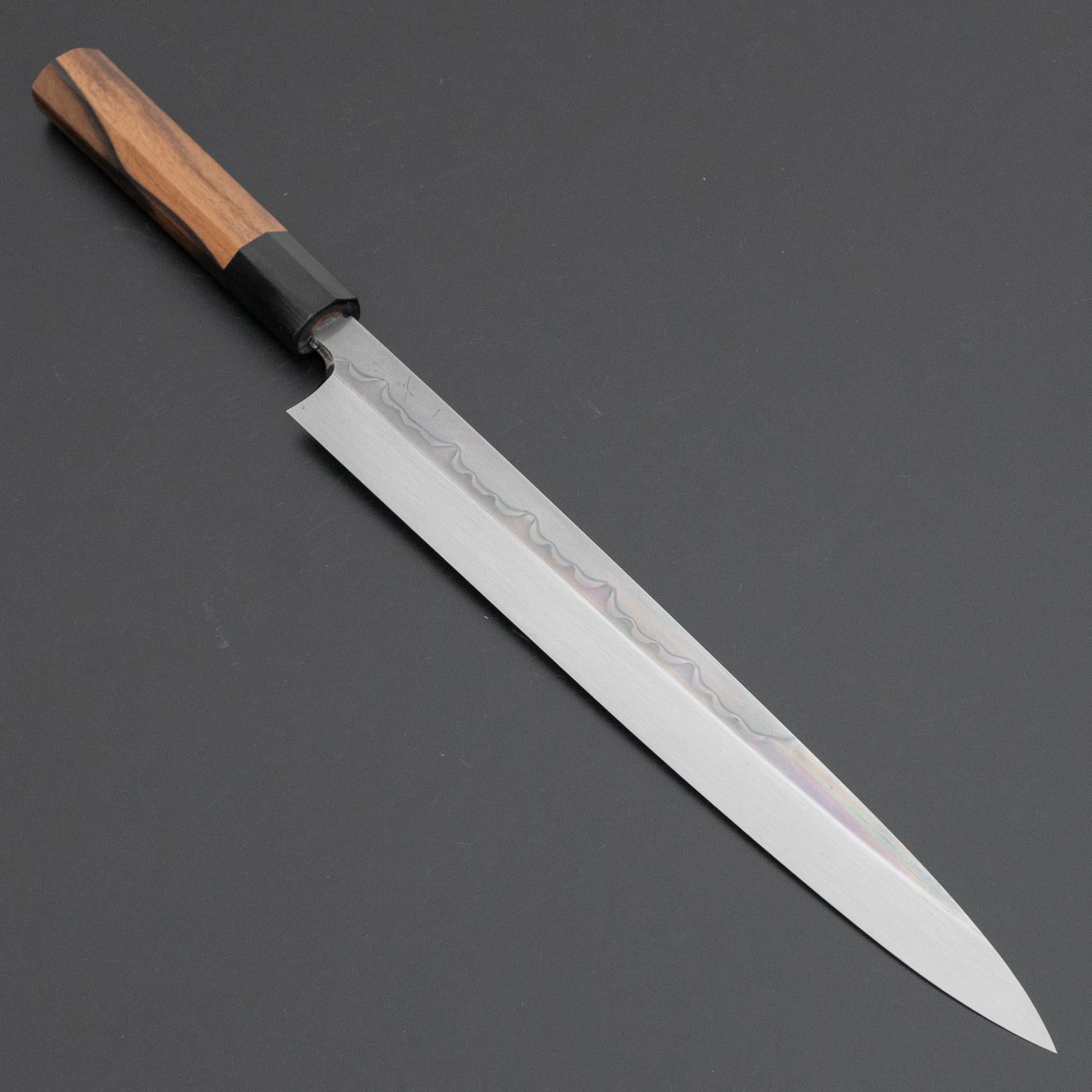 Hitohira Togashi White #1 Sanbonsugi Mizu Honyaki Yanagiba 300mm Kurokaki Persimmon Handle (Saya) - HITOHIRA