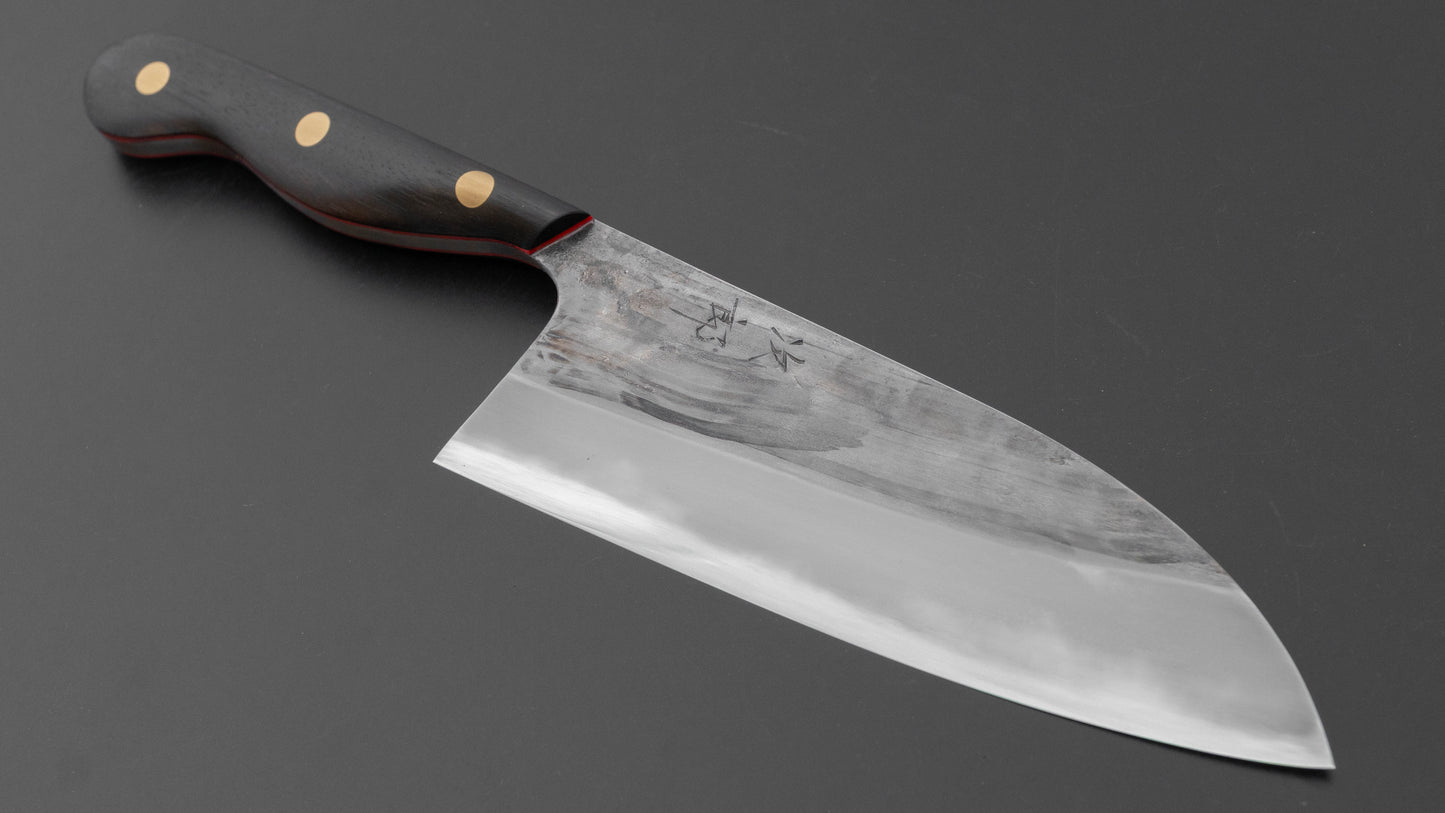 Jiro Tsuchime Yo Santoku 165mm Ebony Handle (#764)