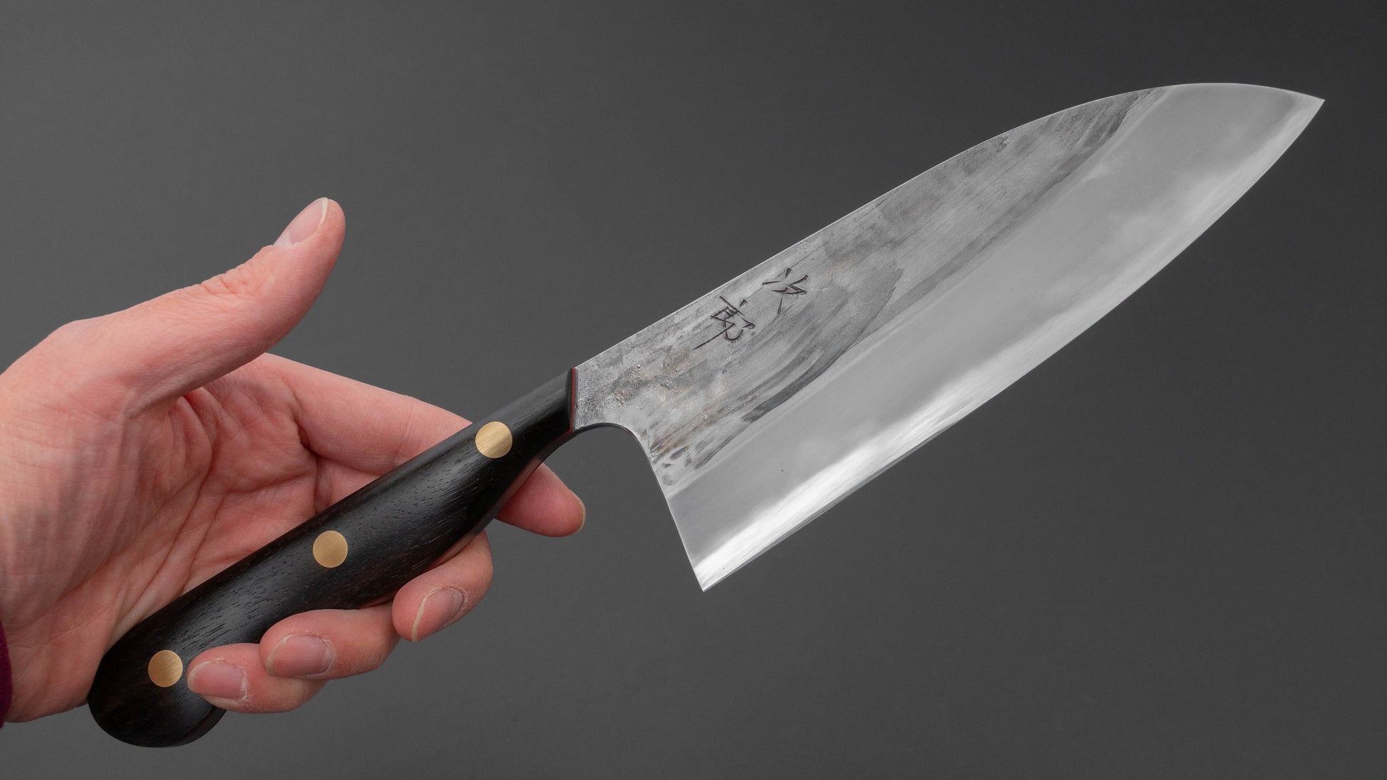 Jiro Tsuchime Yo Santoku 165mm Ebony Handle (#764)
