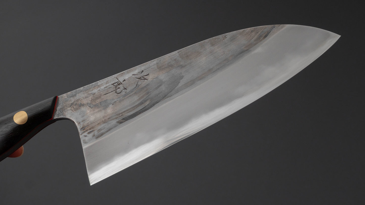 Jiro Tsuchime Yo Santoku 165mm Ebony Handle (#764)
