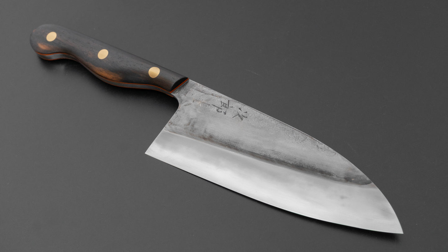 Jiro Tsuchime Yo Santoku 165mm Ebony Handle (#765)