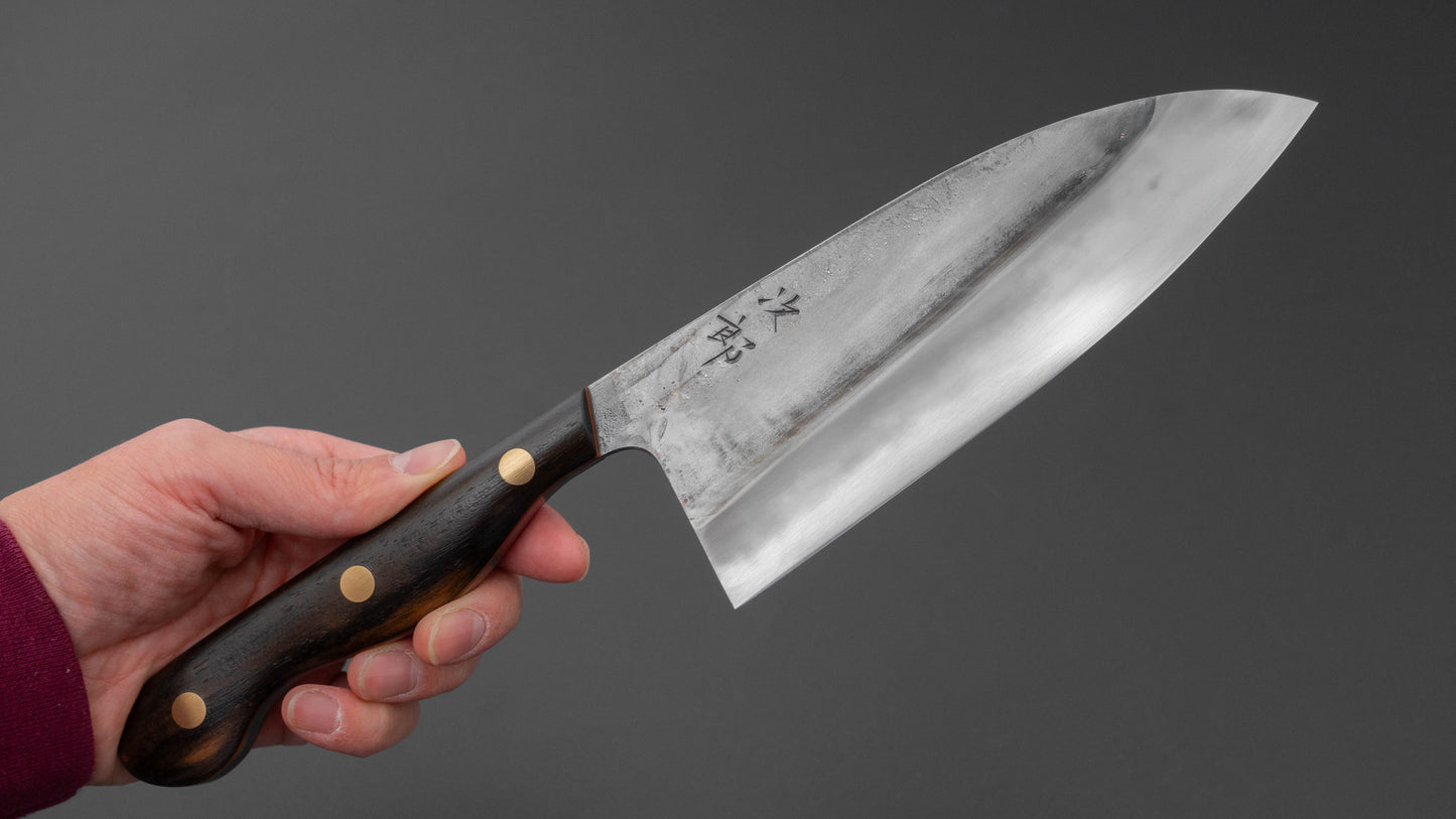 Jiro Tsuchime Yo Santoku 165mm Ebony Handle (#765)