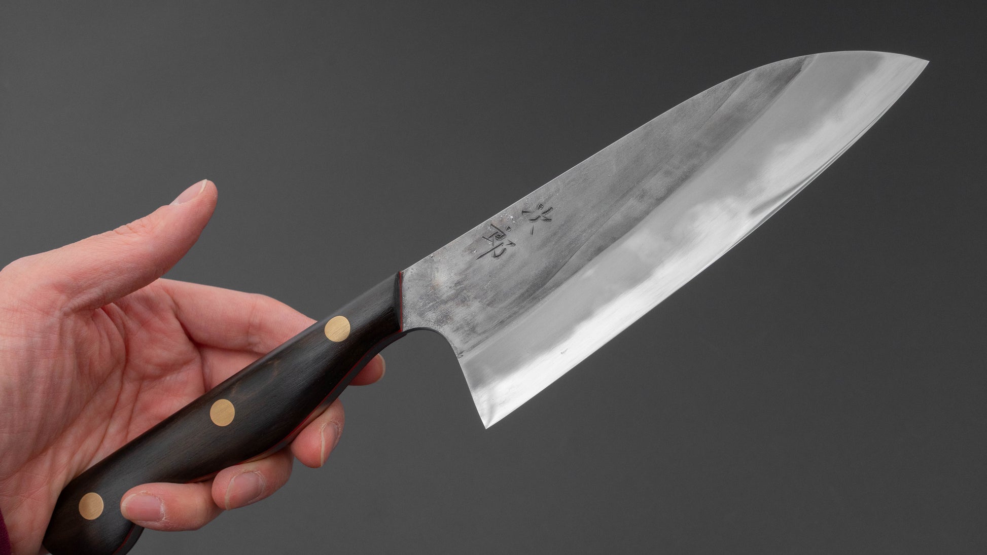 Jiro Tsuchime Yo Santoku 165mm Ebony Handle (#766)
