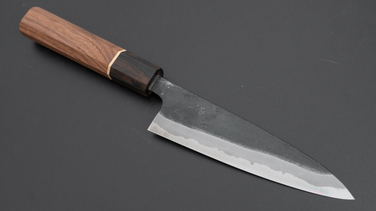 Hitohira Tosa Kurouchi Blue #2 Petty 135mm Walnut Handle (Ziricote Ferrule) - HITOHIRA