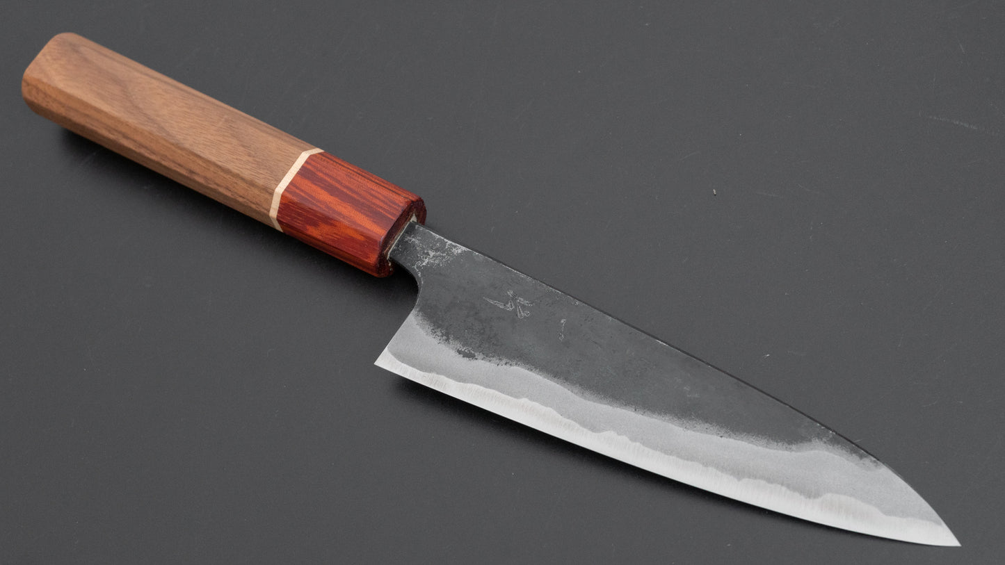 Hitohira Tosa Kurouchi Blue #2 Petty 135mm Walnut Handle (Rengas Ferrule) - HITOHIRA