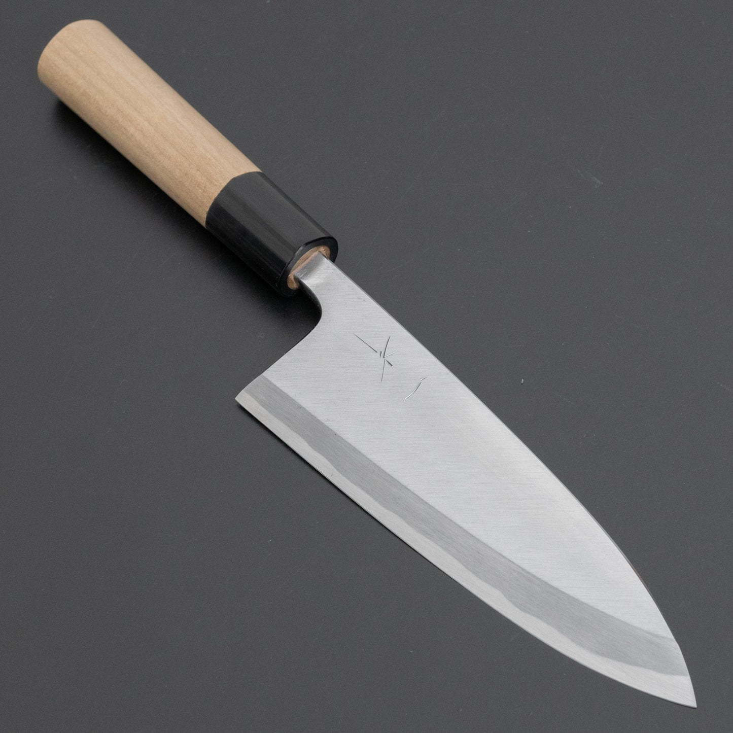 Hitohira Tanaka Manzo Blue #1 Deba 150mm Ho Wood Handle (D-Shape/ Saya) - HITOHIRA