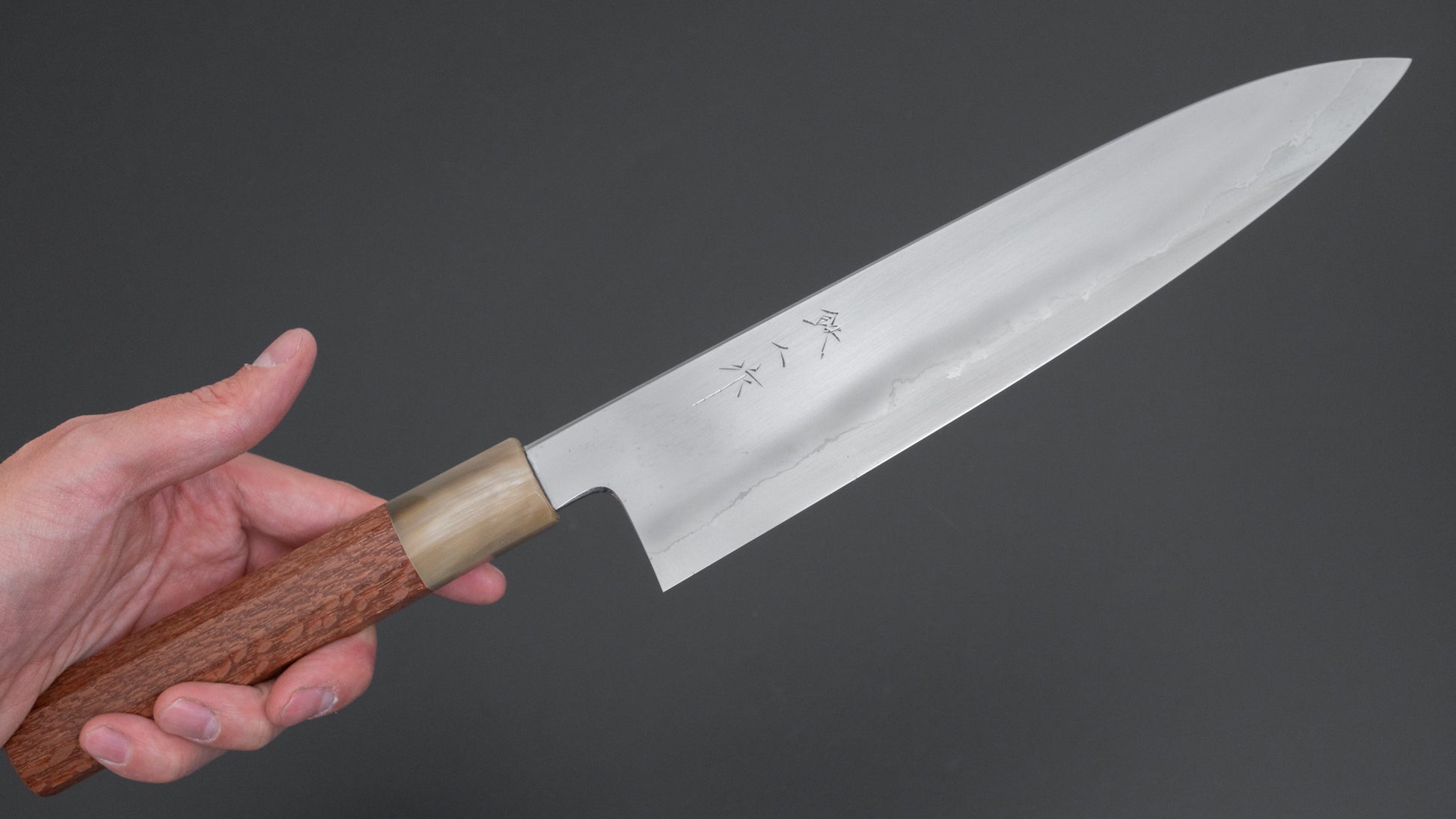 Tetsujin Silver #3 Ukiba Gyuto 240mm Lacewood Handle - HITOHIRA