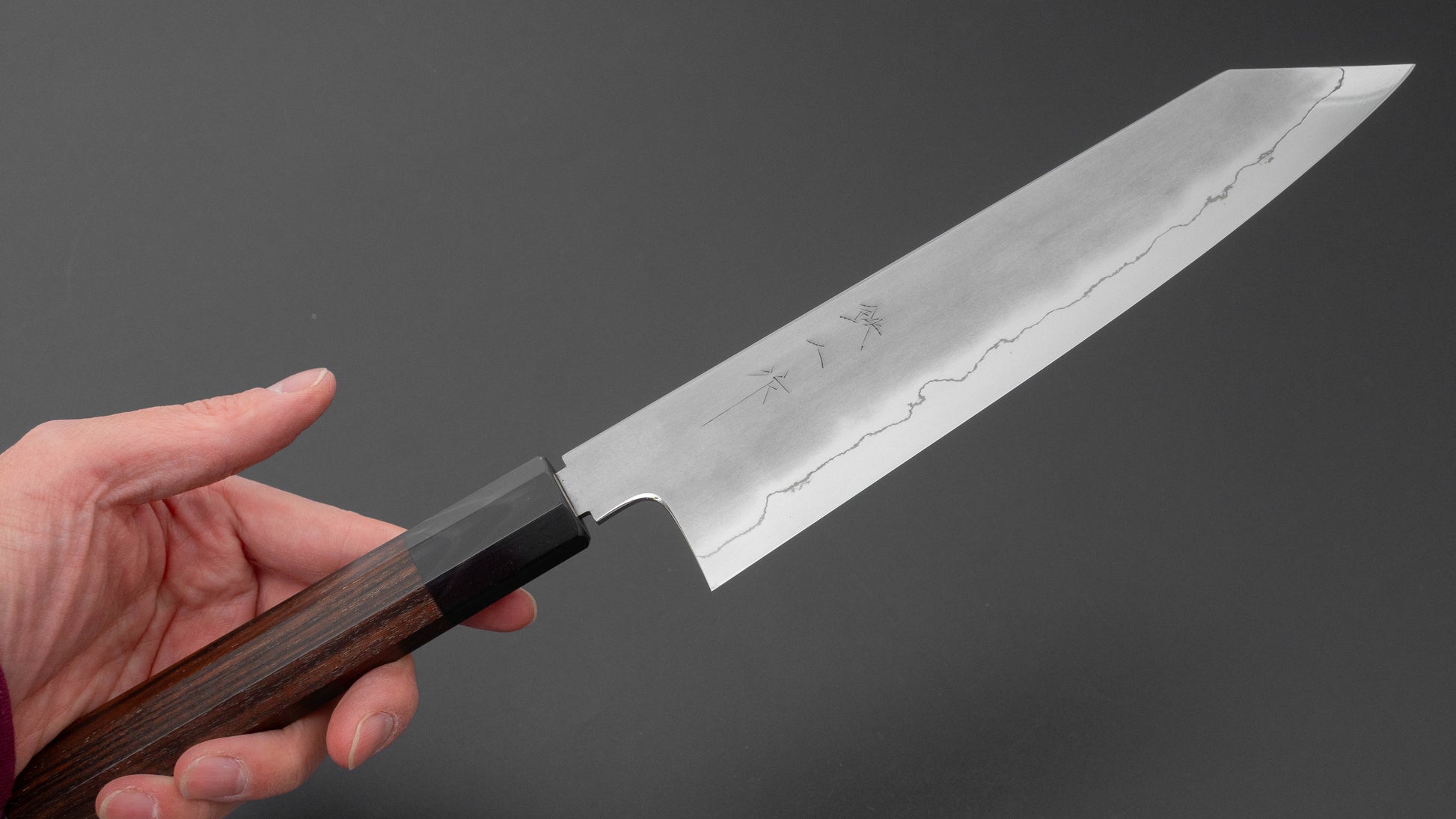 Tetsujin Silver #3 Kasumi Kiritsuke Gyuto 210mm Taihei Makassar Ebony Handle