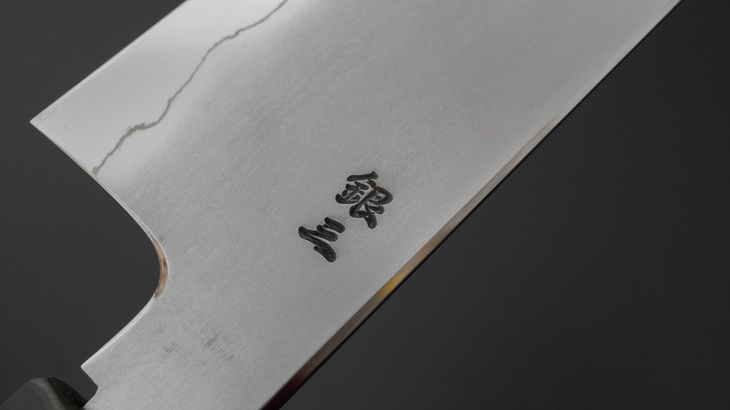 Tetsujin Silver #3 Kasumi Kiritsuke Gyuto 210mm Taihei Makassar Ebony Handle