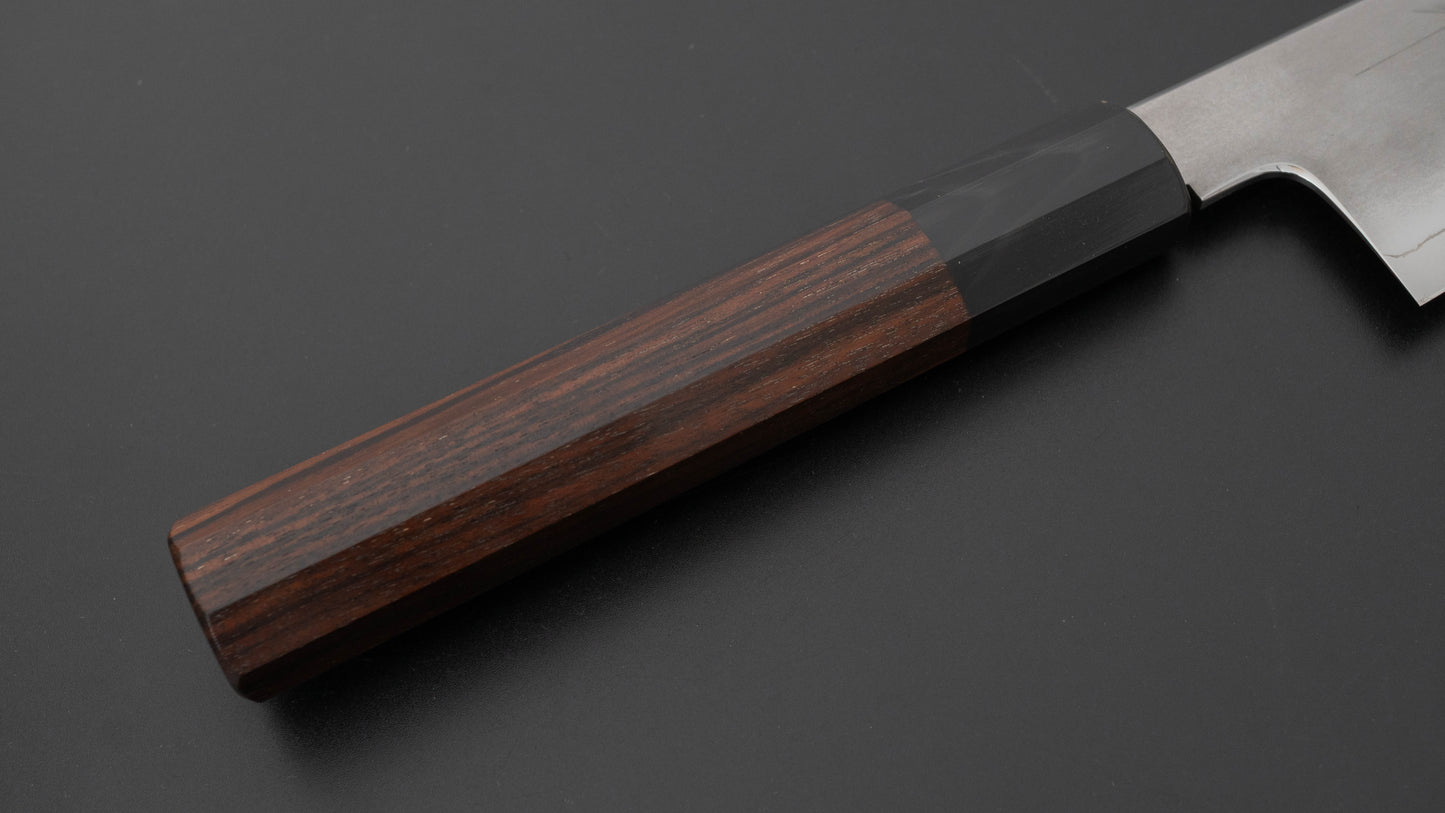 Tetsujin Silver #3 Kasumi Kiritsuke Gyuto 210mm Taihei Makassar Ebony Handle