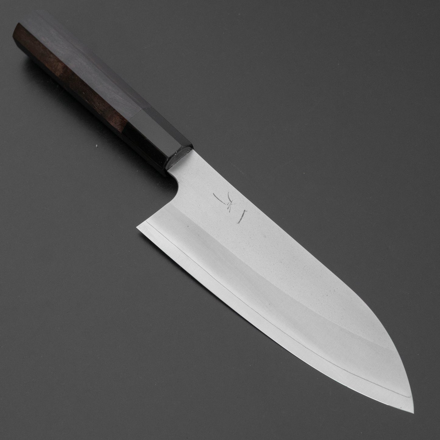 Hitohira Silver #3 Nashiji Santoku 165mm Ebony Handle
