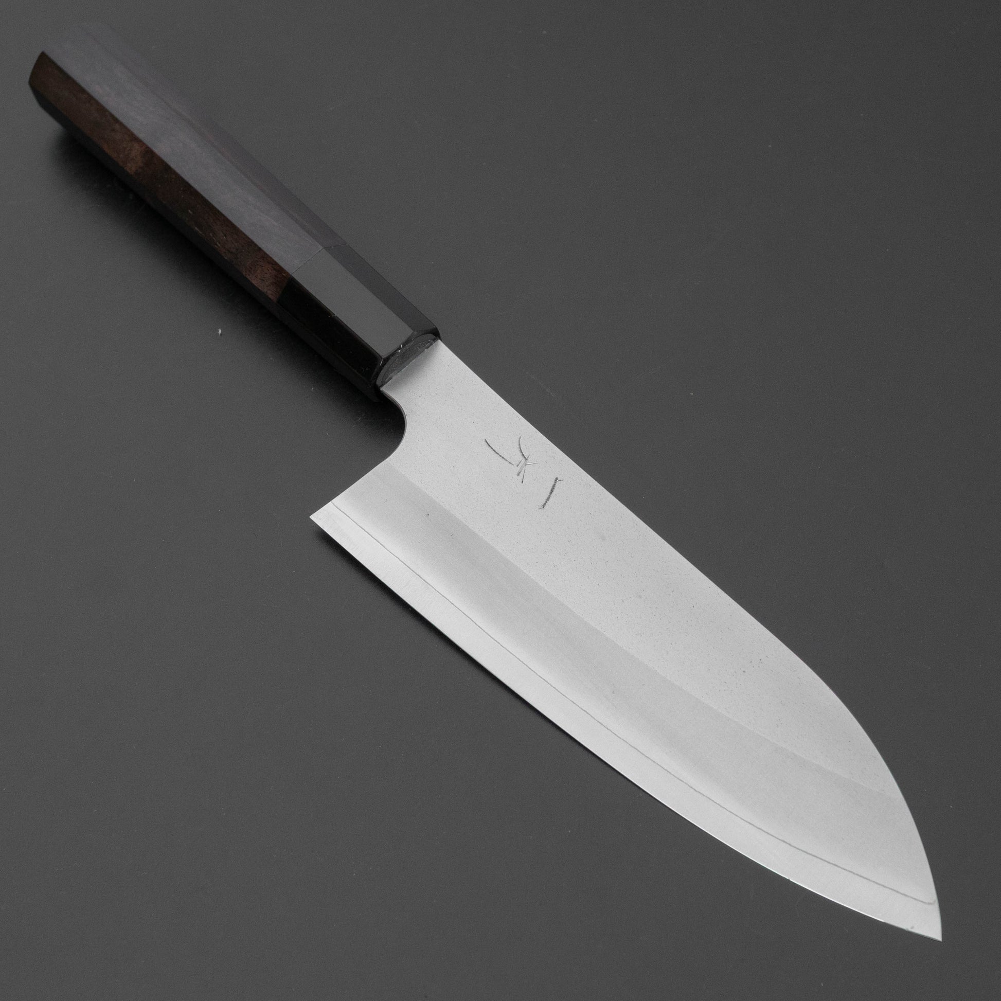 Hitohira Silver #3 Nashiji Santoku 165mm Ebony Handle