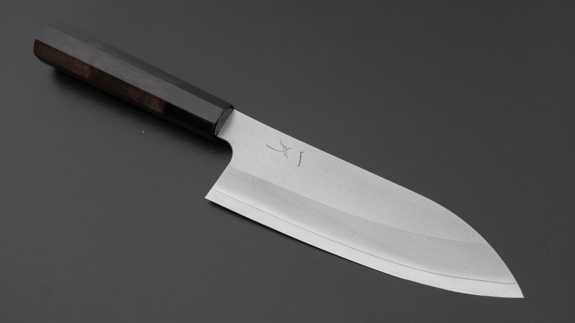 Hitohira Silver #3 Nashiji Santoku 165mm Ebony Handle