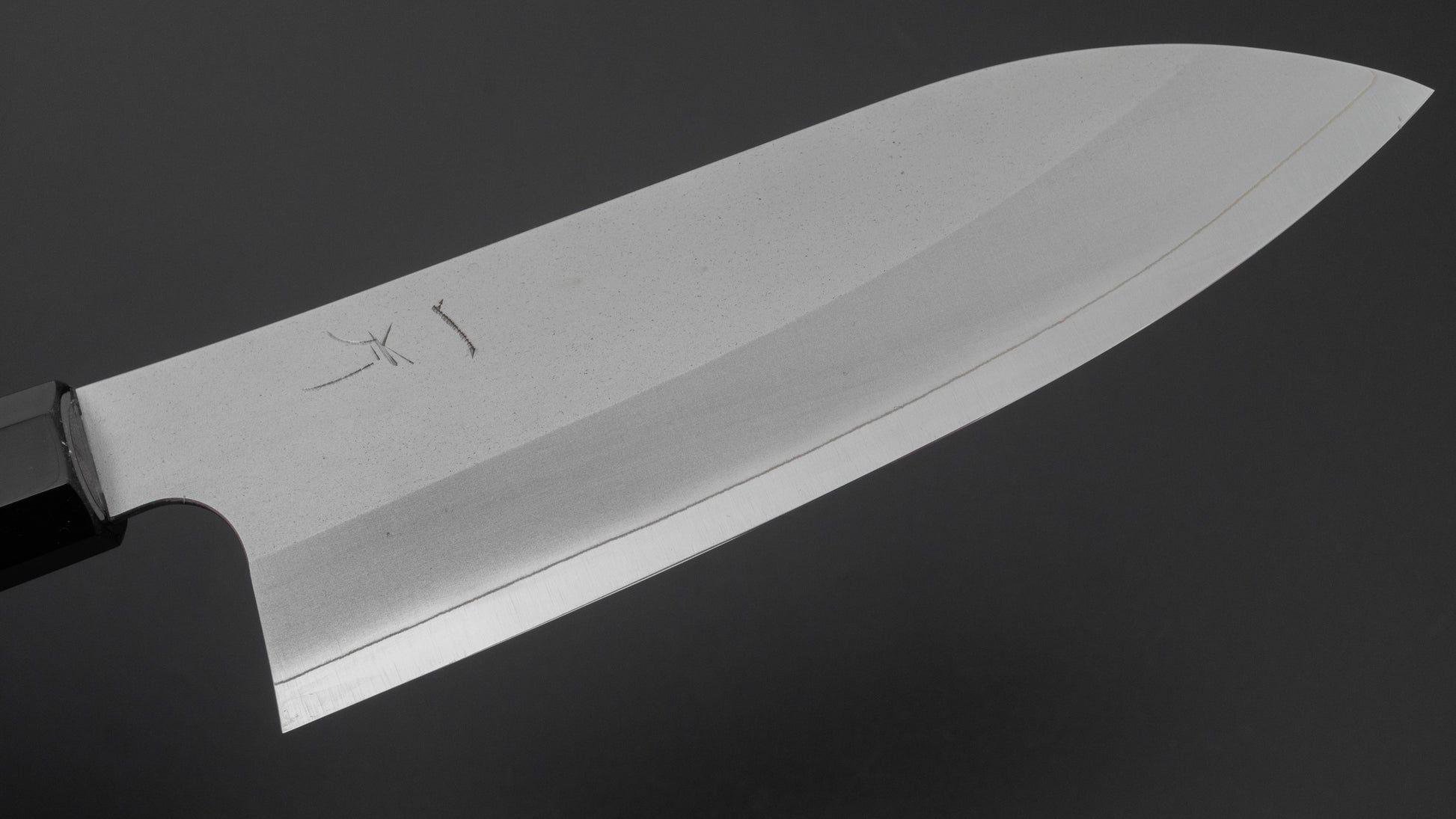 Hitohira Silver #3 Nashiji Santoku 165mm Ebony Handle