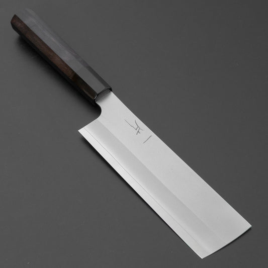 Hitohira Silver #3 Nashiji Nakiri 165mm Ebony Handle