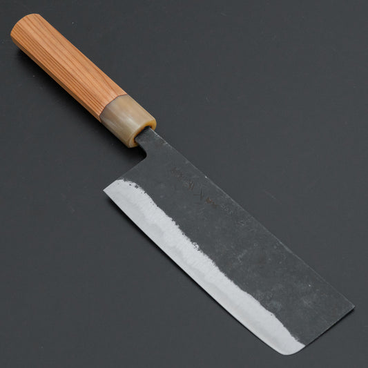 Morihei Hisamoto Kurouchi White #1 Nakiri 165mm Yakusugi Cedar Handle