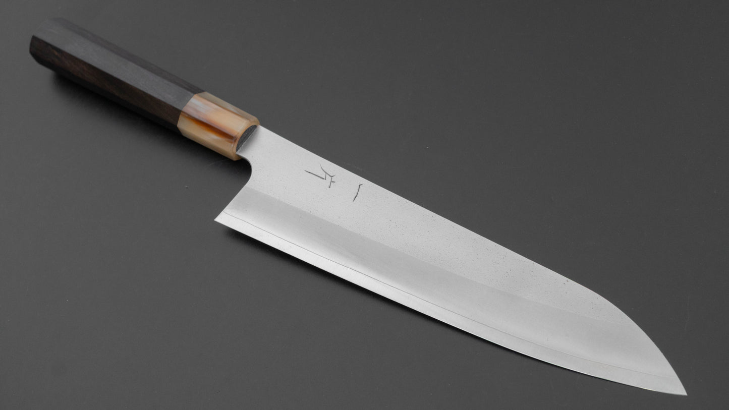 Hitohira Silver #3 Nashiji Gyuto 210mm Ebony Handle