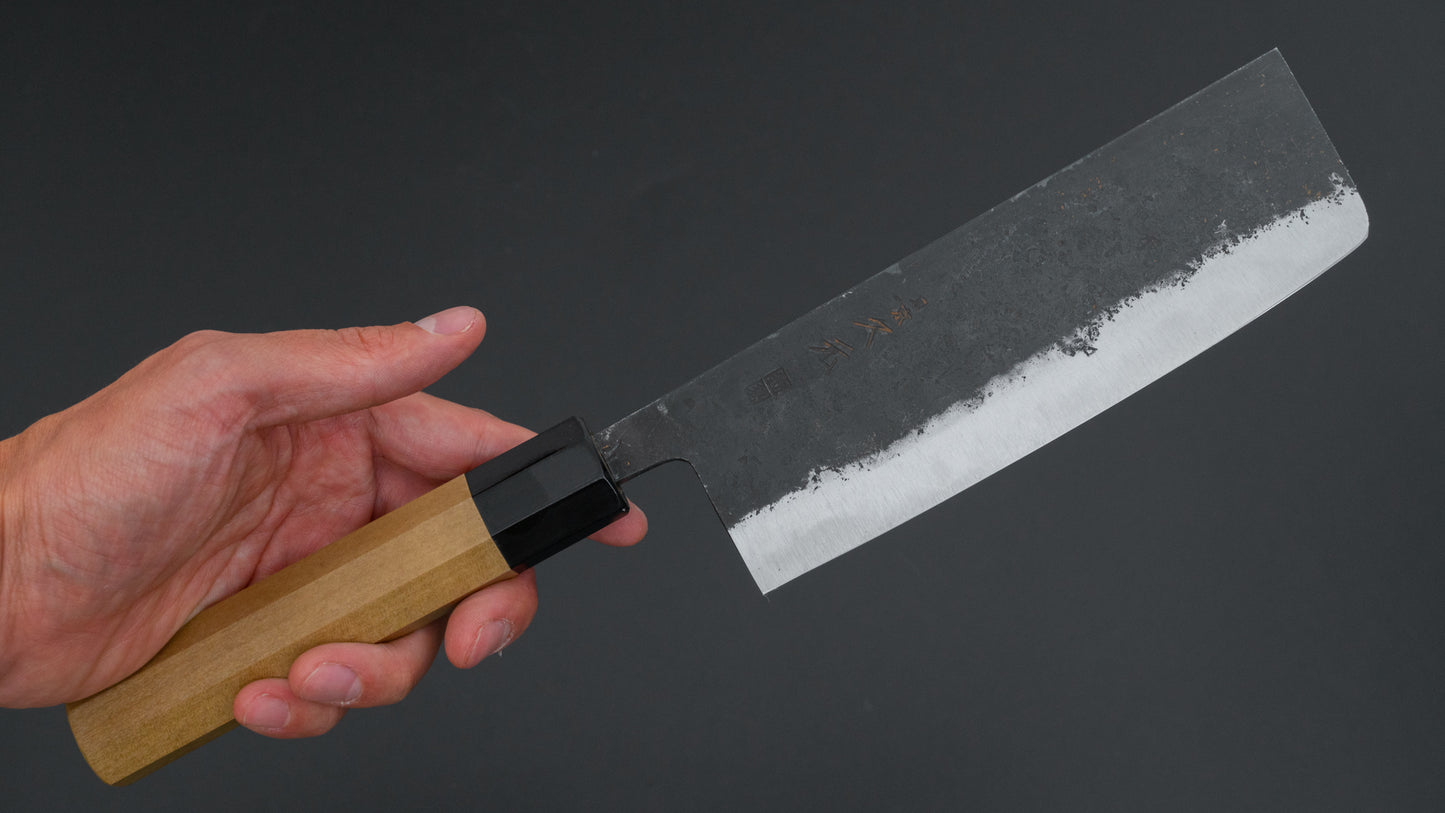 Morihei Hisamoto Kurouchi White #1 Nakiri 165mm Ho Wood Handle