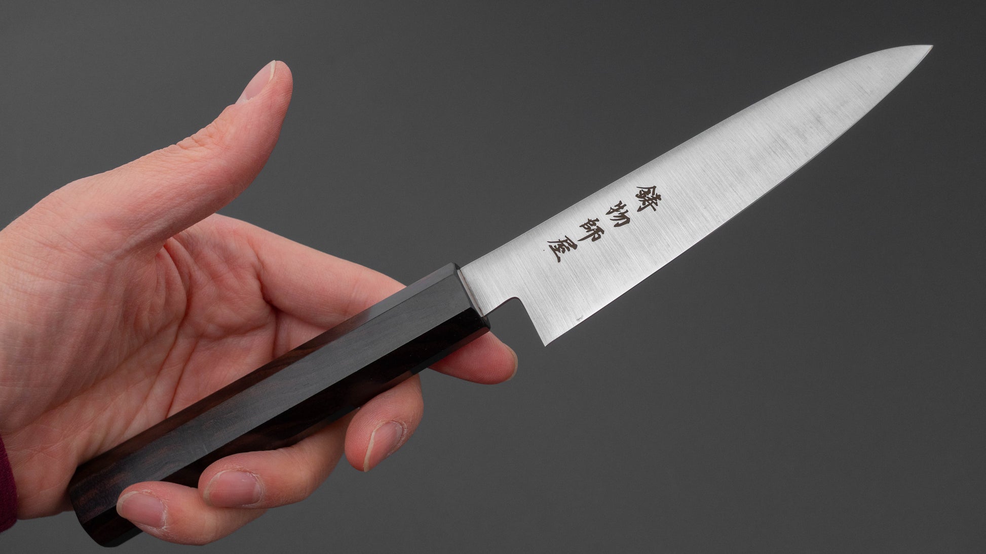 Hitohira Imojiya TH Stainless Petty 120mm Ebony Handle (Wa)