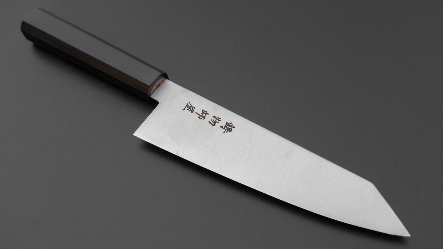 Hitohira Imojiya TH Stainless Bunka 180mm Ebony Handle (Wa)