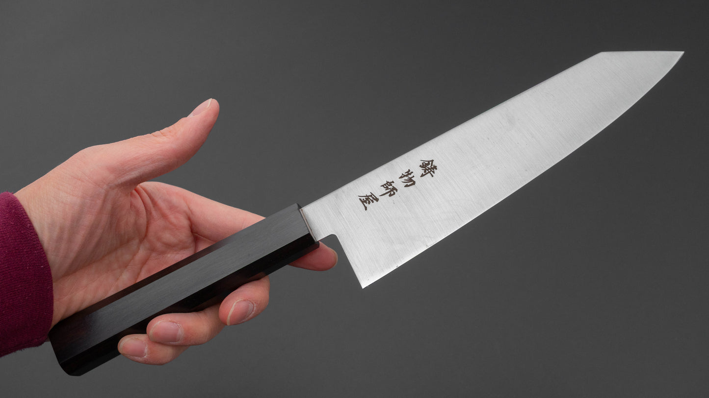 Hitohira Imojiya TH Stainless Bunka 180mm Ebony Handle (Wa)