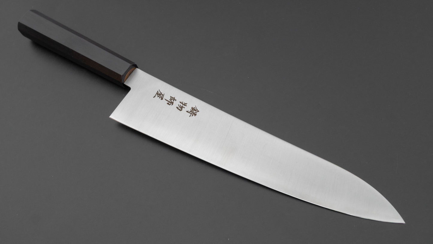 Hitohira Imojiya TH Stainless Gyuto 240mm Ebony Handle (Wa)