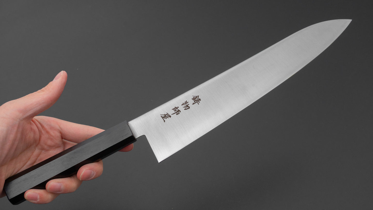 Hitohira Imojiya TH Stainless Gyuto 240mm Ebony Handle (Wa)