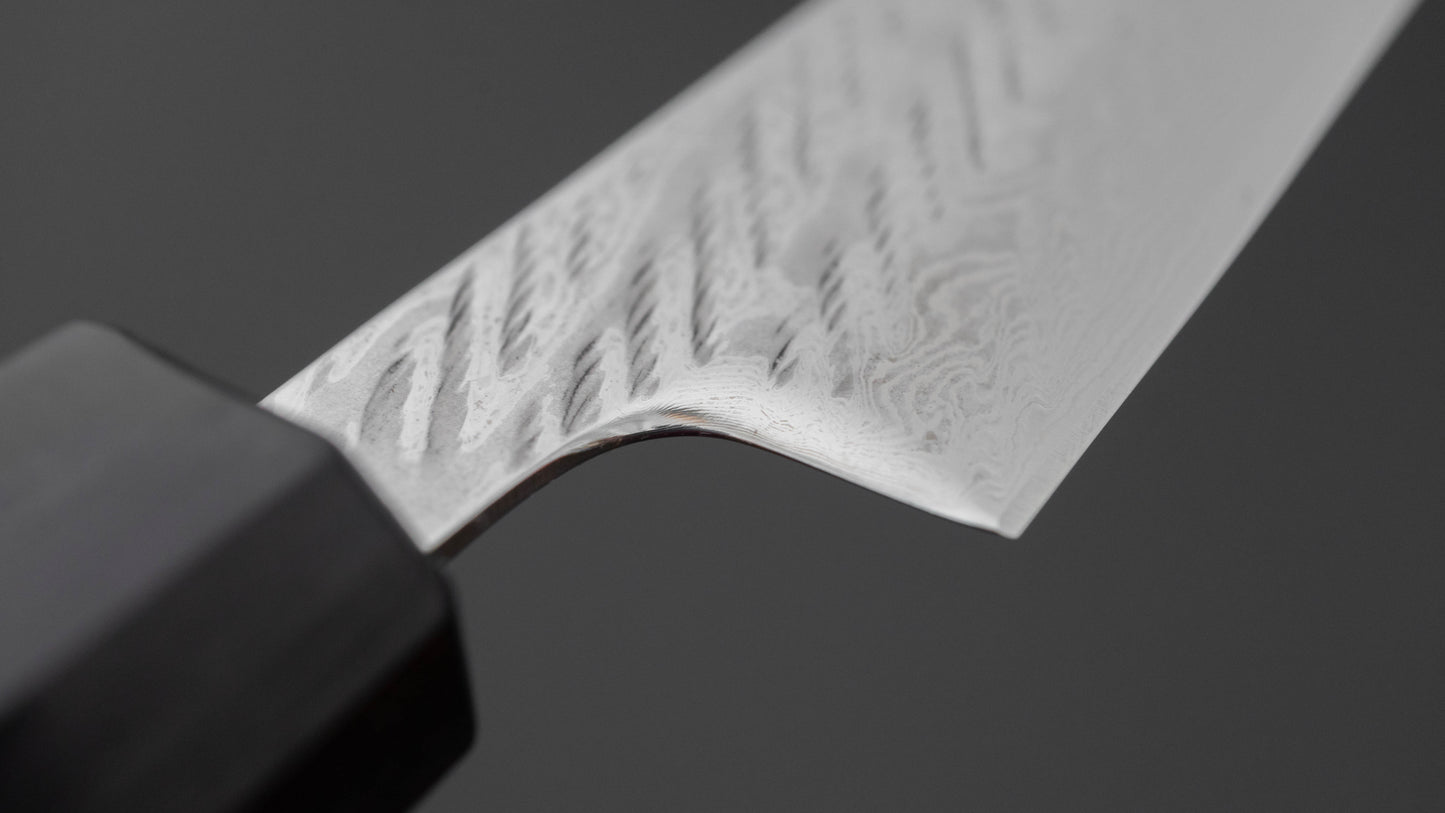 Hitohira Futana Stainless Rope Damascus Petty 135mm Walnut Handle