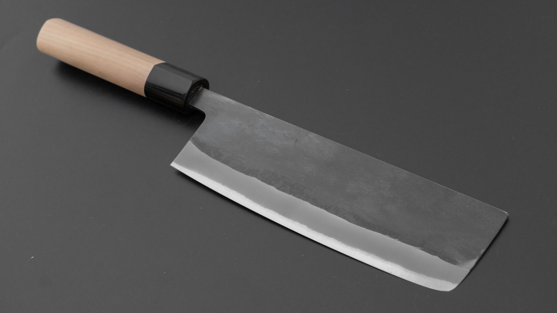 Hitohira TD Blue #2 Stainless Clad Kurouchi Nakiri 165mm Ho Wood Handle (D-Shape)