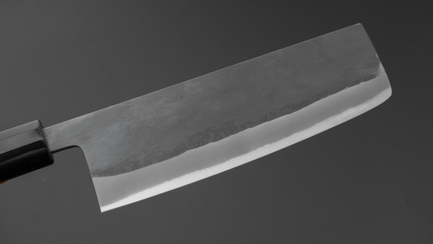 Hitohira TD Blue #2 Stainless Clad Kurouchi Nakiri 165mm Ho Wood Handle (D-Shape)