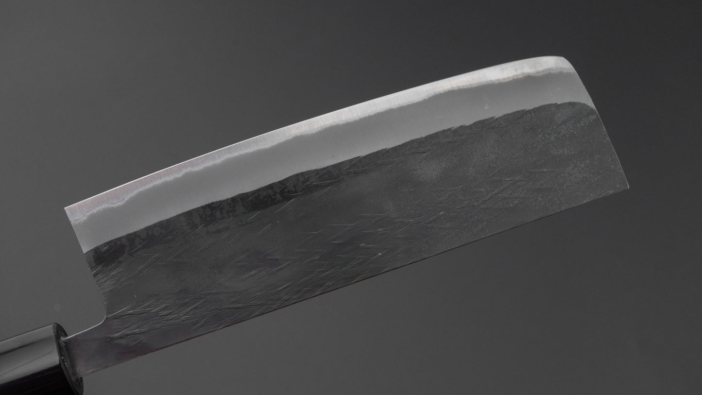 Hitohira TD Blue #2 Stainless Clad Kurouchi Nakiri 165mm Ho Wood Handle (D-Shape)