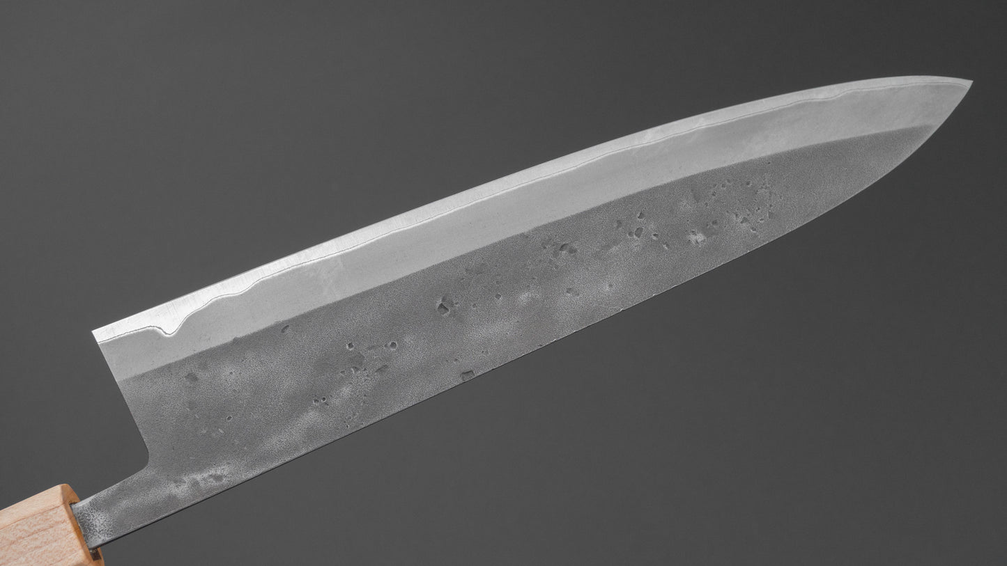 Hitohira TD Blue #2 Stainless Clad Nashiji Gyuto 240mm Walnut Handle